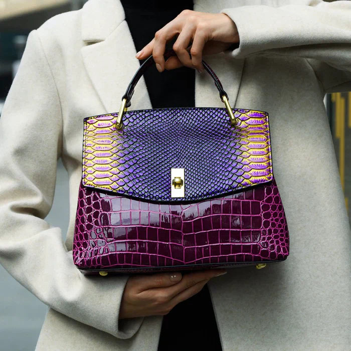 Alaia – Luxury Crocodile-Embossed Leather Handbag for Women
