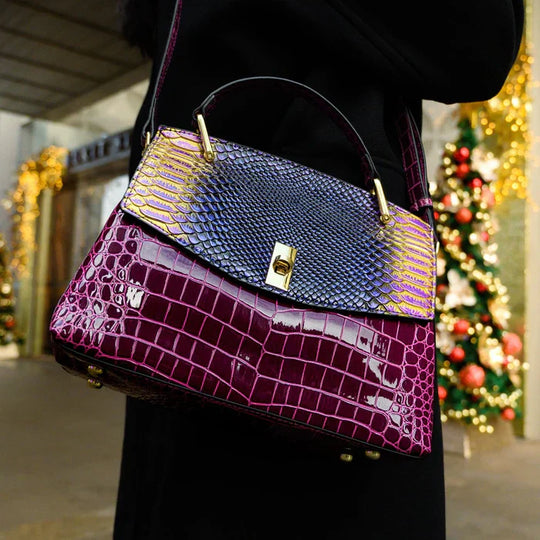 Alaia – Luxury Crocodile-Embossed Leather Handbag for Women