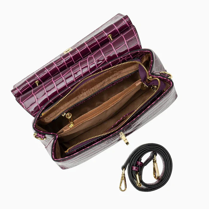 Alaia – Luxury Crocodile-Embossed Leather Handbag for Women