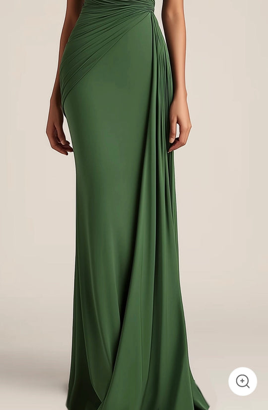 Hannele – One-Shoulder Ruched Evening Gown