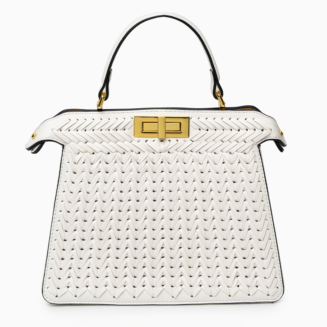 Natalie – Sophisticated Woven Leather Handbag for Women