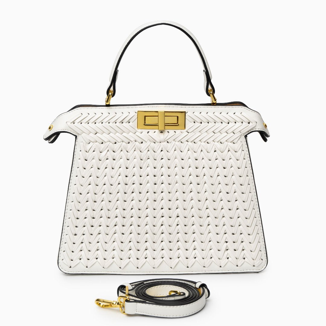 Natalie – Sophisticated Woven Leather Handbag for Women