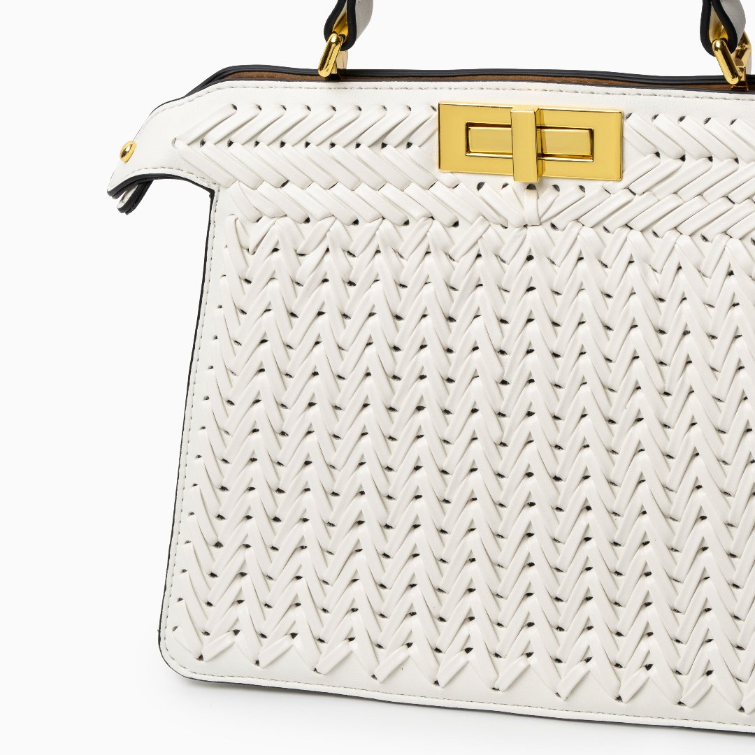 Natalie – Sophisticated Woven Leather Handbag for Women