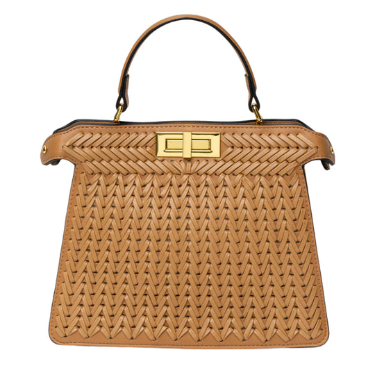 Natalie – Sophisticated Woven Leather Handbag for Women