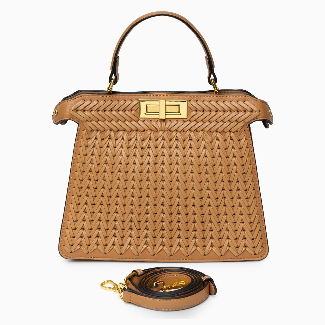 Natalie – Sophisticated Woven Leather Handbag for Women