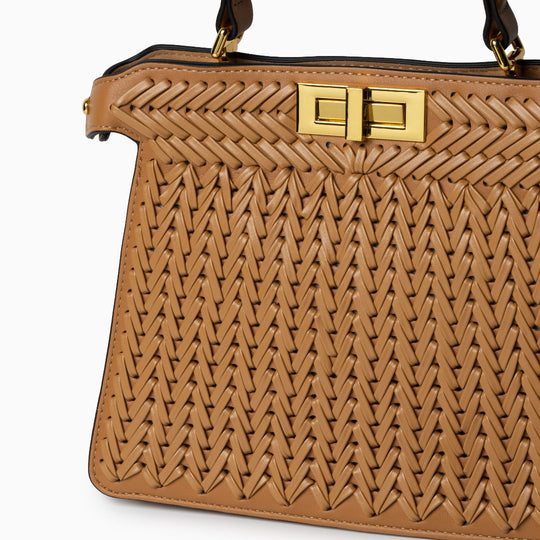 Natalie – Sophisticated Woven Leather Handbag for Women