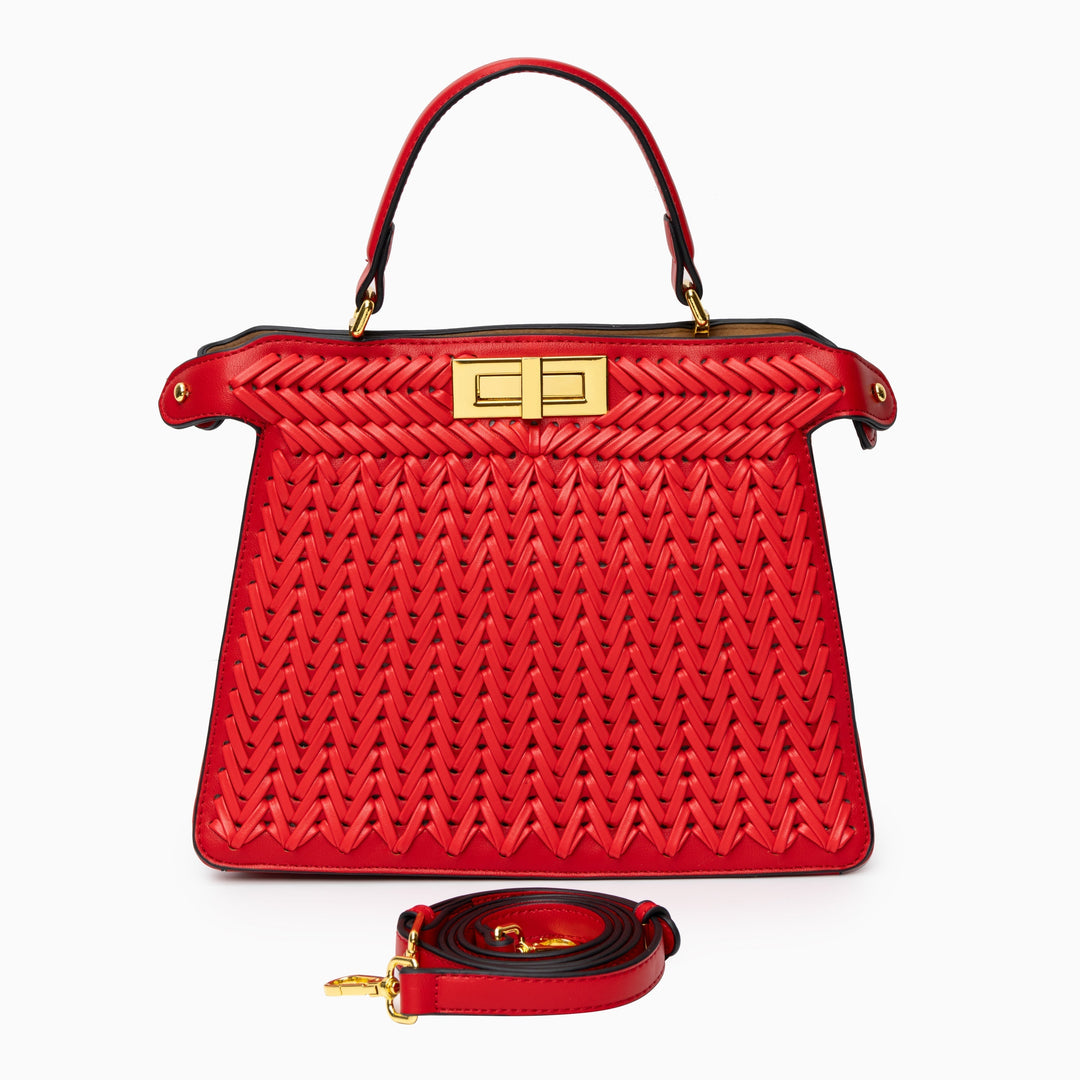 Natalie – Sophisticated Woven Leather Handbag for Women