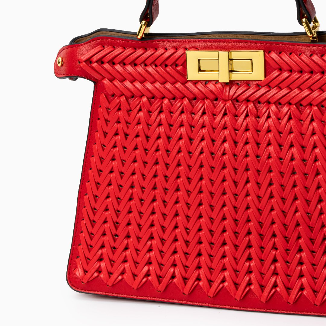 Natalie – Sophisticated Woven Leather Handbag for Women