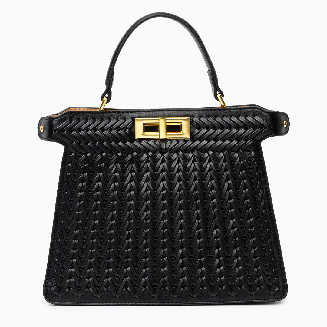 Natalie – Sophisticated Woven Leather Handbag for Women