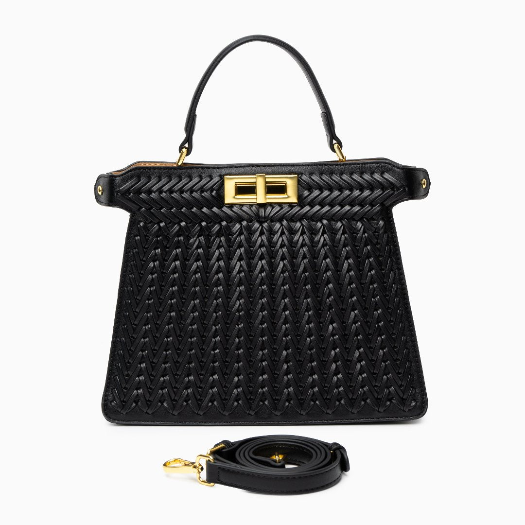 Natalie – Sophisticated Woven Leather Handbag for Women