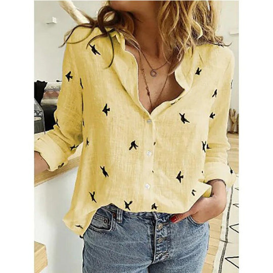 Merete – Lightweight Linen Button-Up Shirt for Women