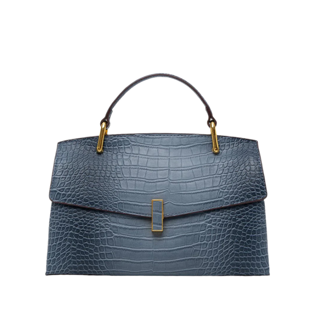 Calissandre – Elegant Crocodile-Embossed Leather Handbag for Women