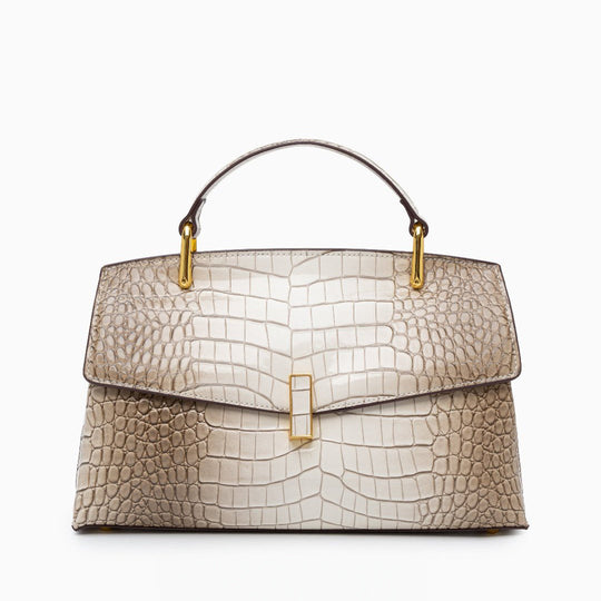 Calissandre – Elegant Crocodile-Embossed Leather Handbag for Women