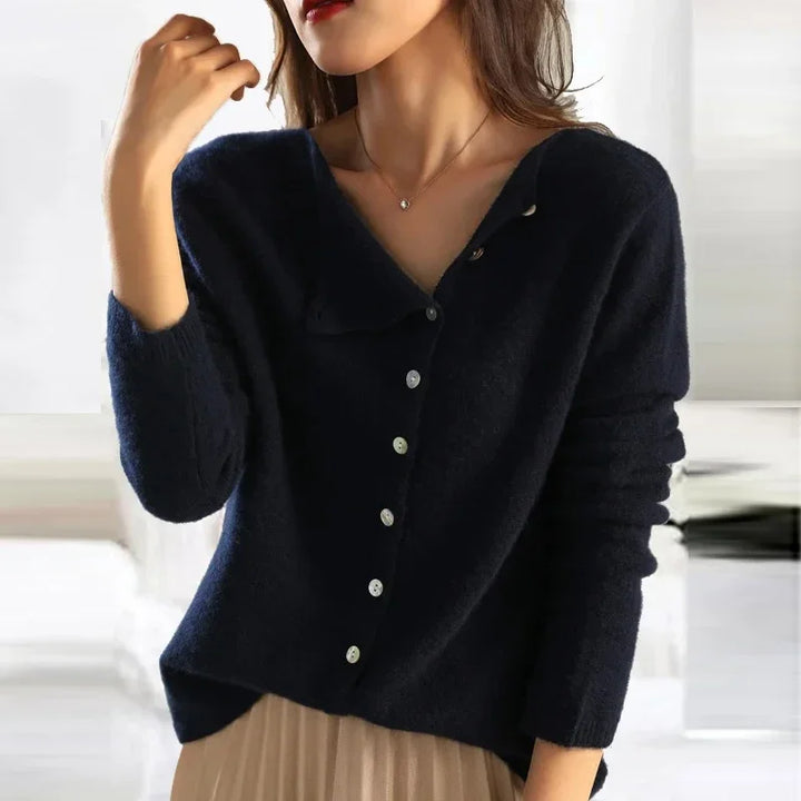 Carole – Soft Knit Button-Front Cardigan for Women