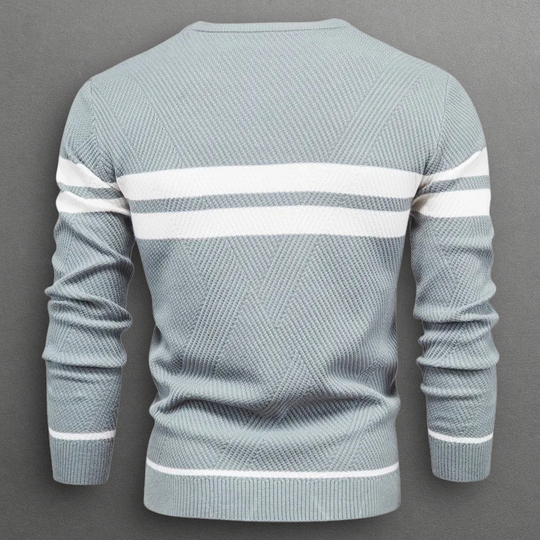 Oliver – Striped Crewneck Knit Sweater for Men