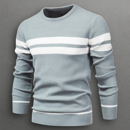 Oliver – Striped Crewneck Knit Sweater for Men
