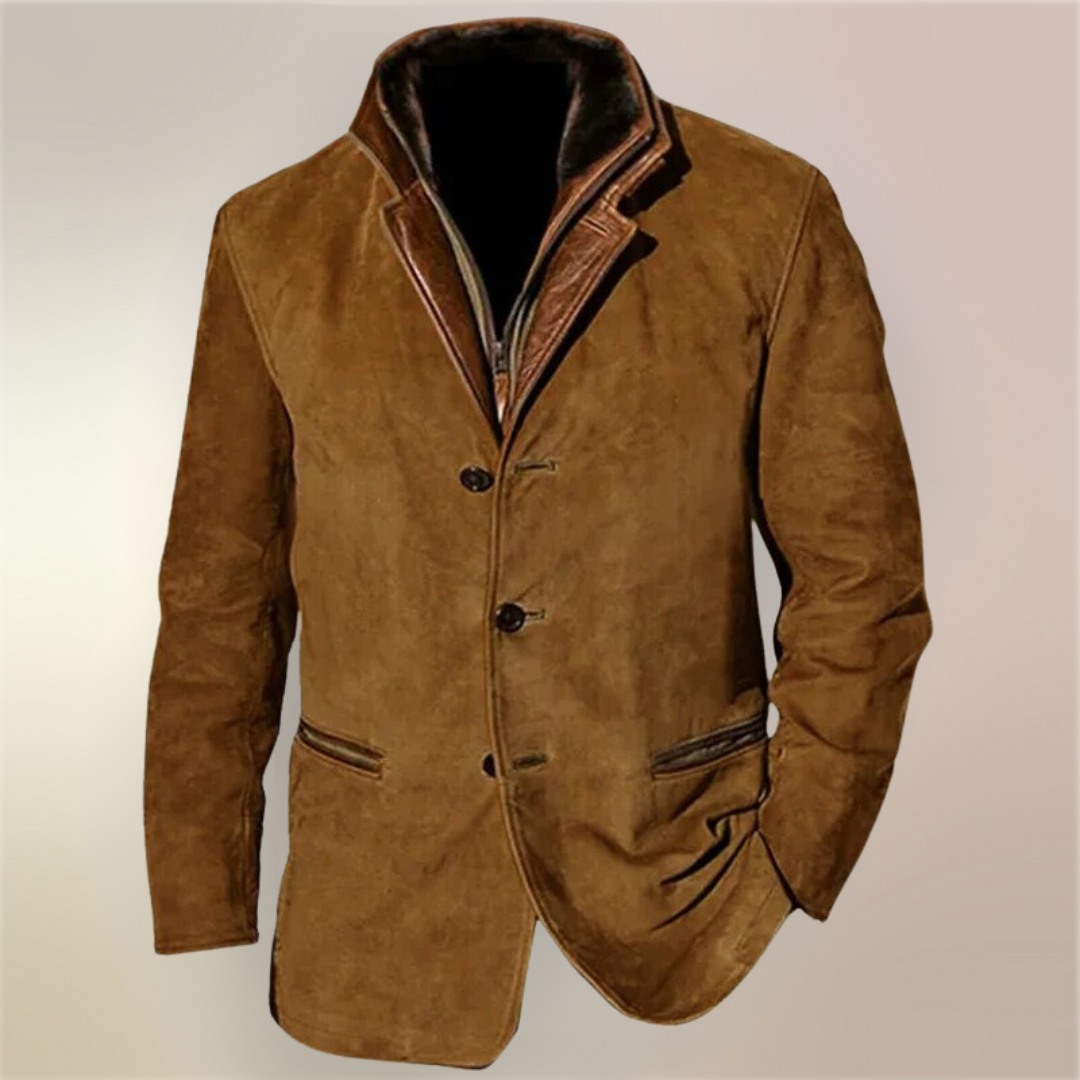 Caleb – Vintage Suede Blazer Jacket for Men
