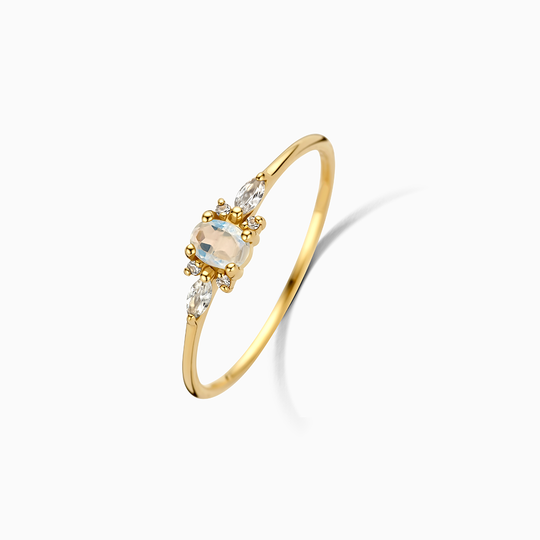 Olympia – Gold-Plated Moonstone Ring for Women