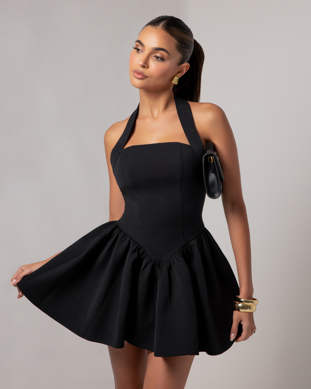 Ravina – Structured Cotton Mini Dress for Women
