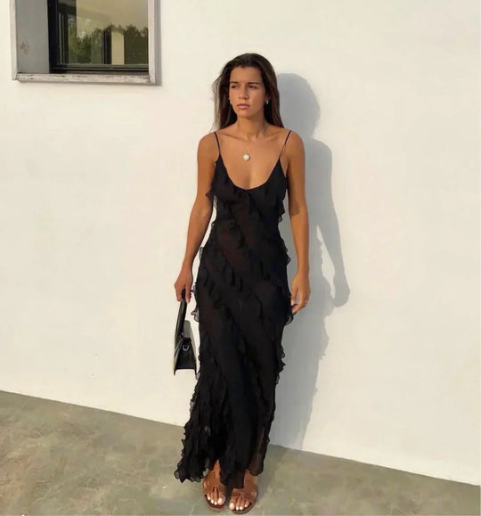 Valentira – Cascading Ruffle Evening Gown for Women