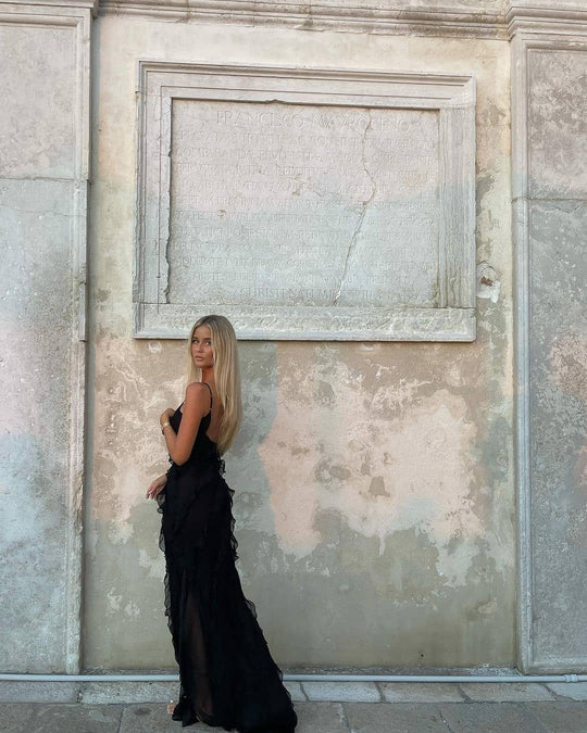 Valentira – Cascading Ruffle Evening Gown for Women