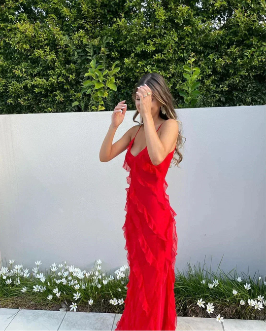 Valentira – Cascading Ruffle Evening Gown for Women