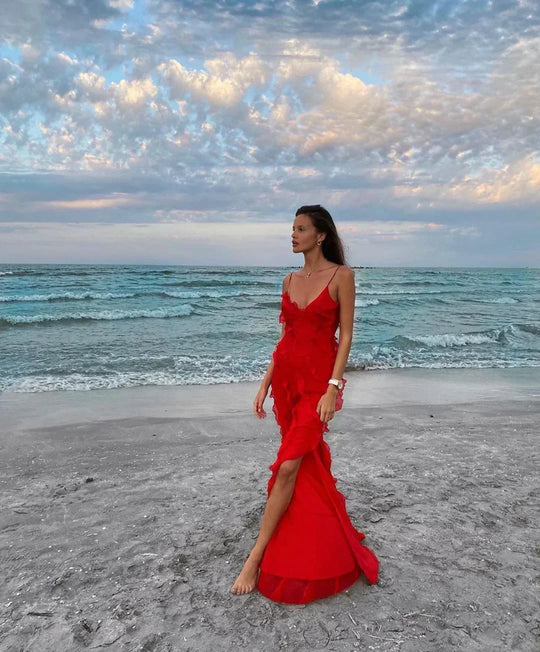 Valentira – Cascading Ruffle Evening Gown for Women