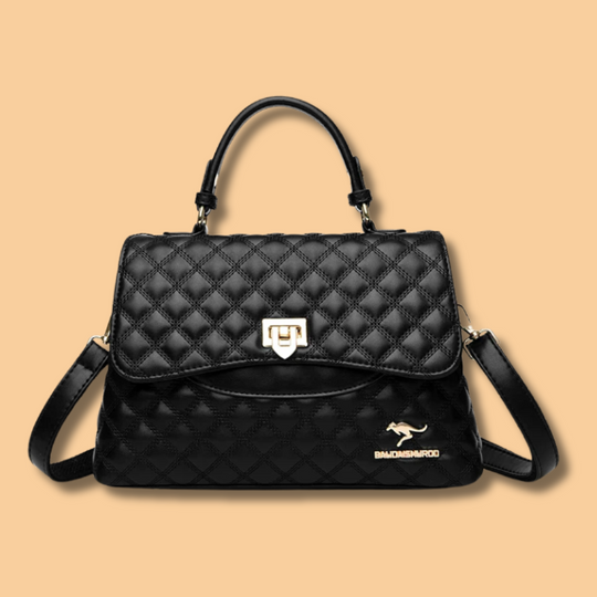 Cherry – Quilted Leather Top-Handle Bag for Women