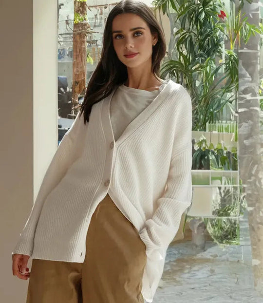 Abby – Oversized Button-Front Cardigan for Women