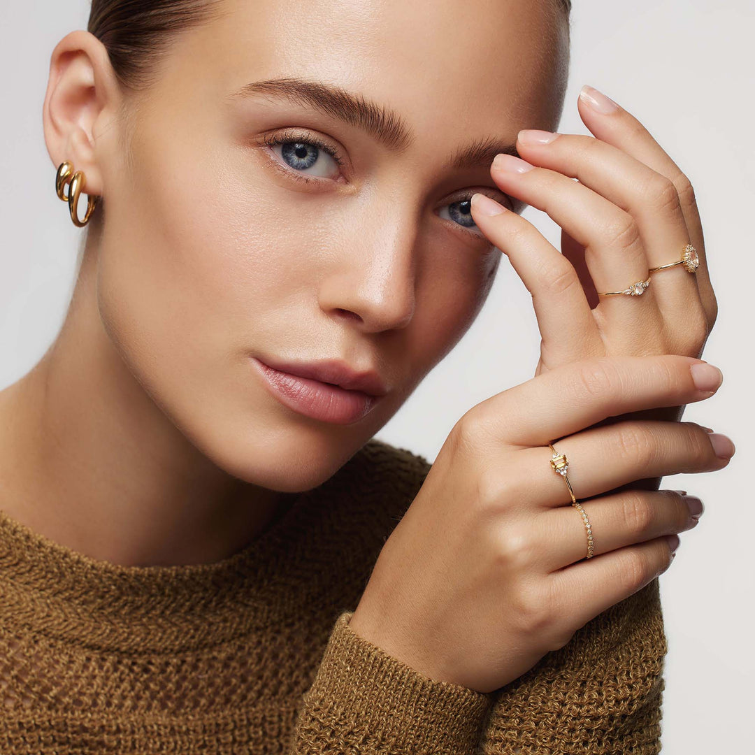 Olympia – Gold-Plated Moonstone Ring for Women