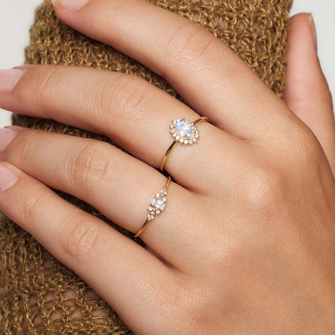 Olympia – Gold-Plated Moonstone Ring for Women