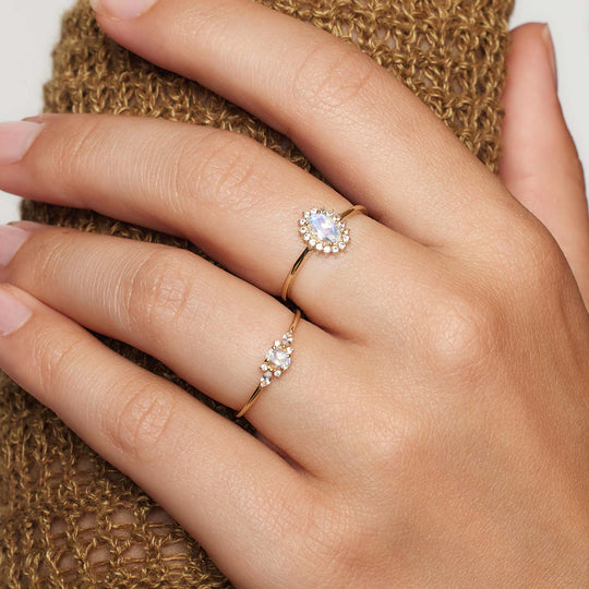 Olympia – Gold-Plated Moonstone Ring for Women
