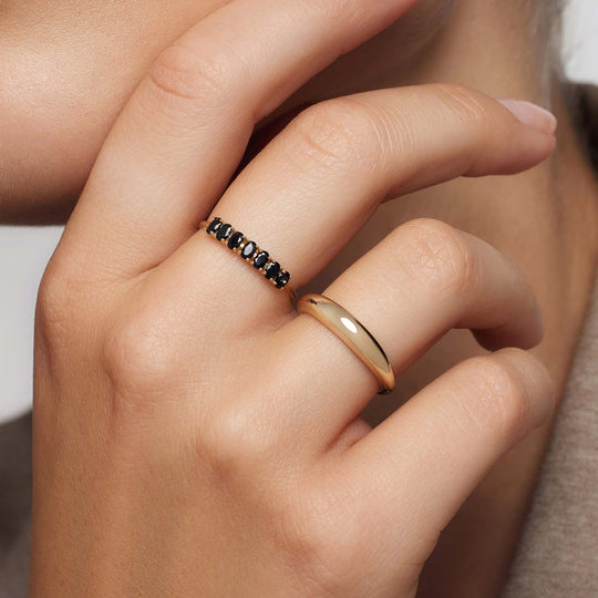 Bridget – Gold Ring with Blue Sapphire Accents