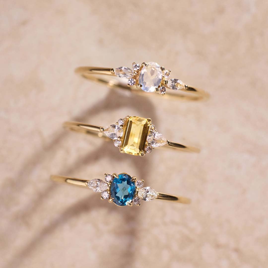 Olympia – Gold-Plated Moonstone Ring for Women