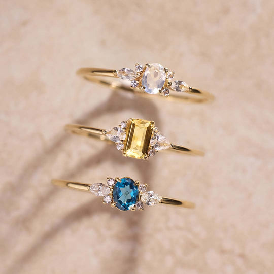 Olympia – Gold-Plated Moonstone Ring for Women