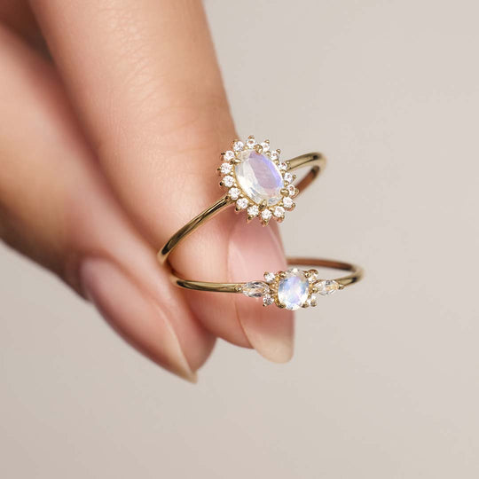 Olympia – Gold-Plated Moonstone Ring for Women