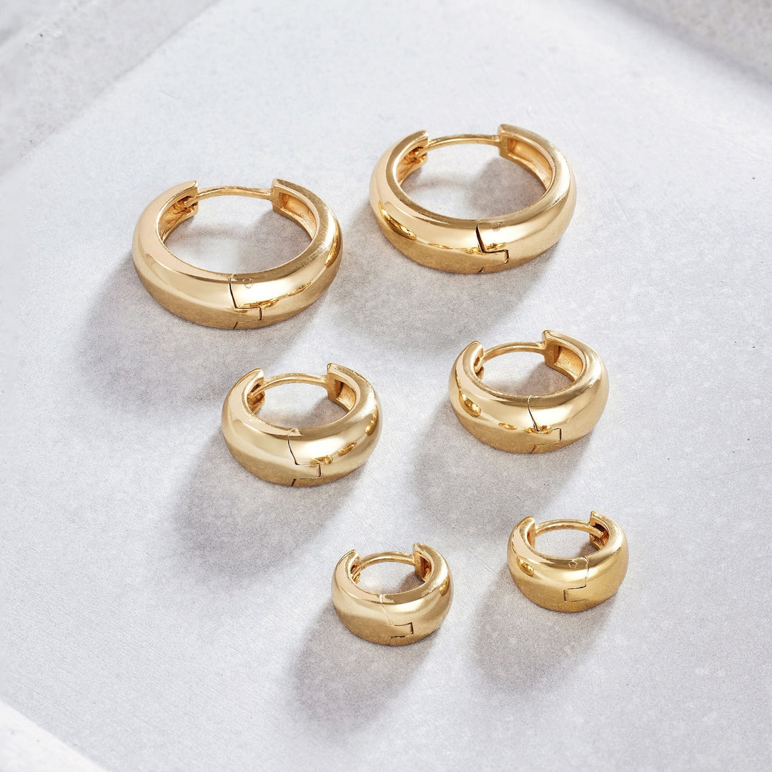 Vivica – Polished Gold Hoop Earrings