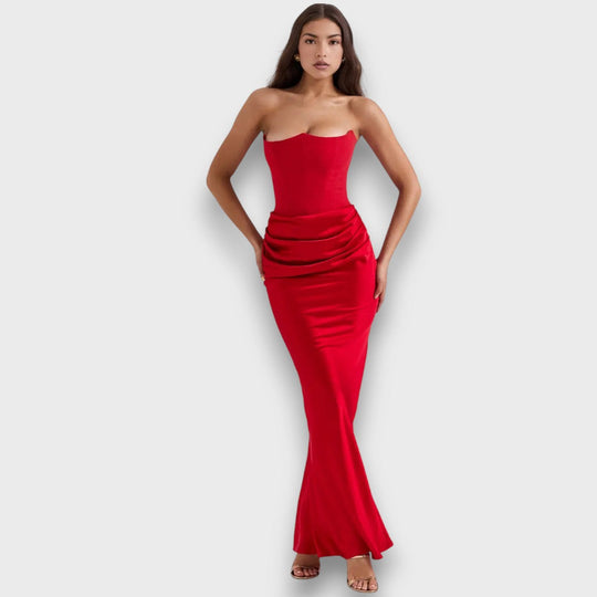 Isedra – Midi Dress with Sculptural Line