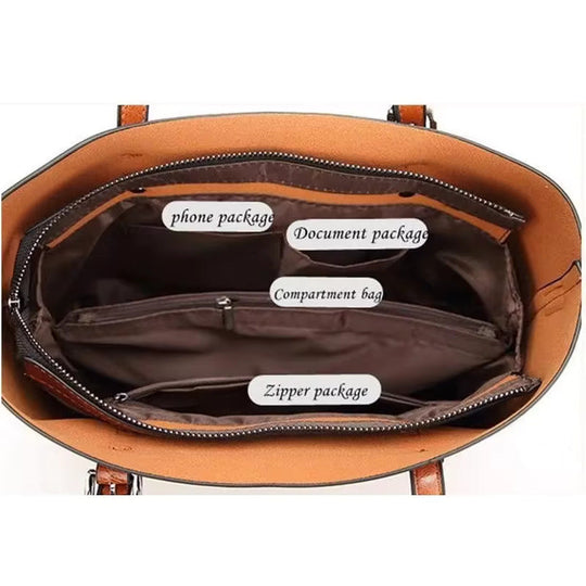 Amilia – Spacious Tote Bag Crafted from Soft Vegan Leather