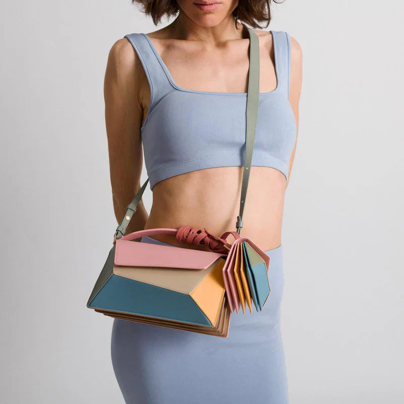 Emery – Geometric Color-Block Handbag for Women