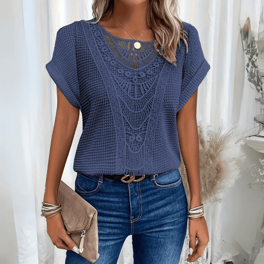 Daphira – Crochet Knit Cap Sleeve Top