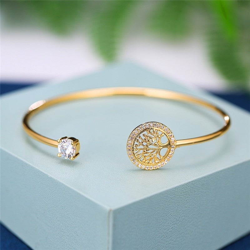 Solenya – Mandala Charm Open Bangle