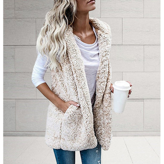 Araceli – Sleeveless Sherpa Vest for Women