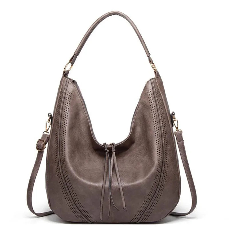 Selvina – Classic Soft Leather Hobo Bag for Women