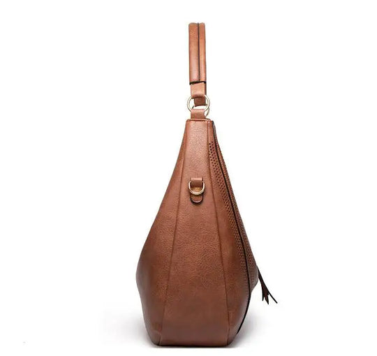 Selvina – Classic Soft Leather Hobo Bag for Women