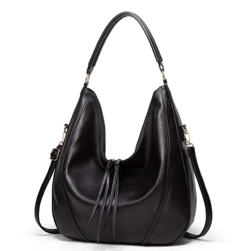 Selvina – Classic Soft Leather Hobo Bag for Women