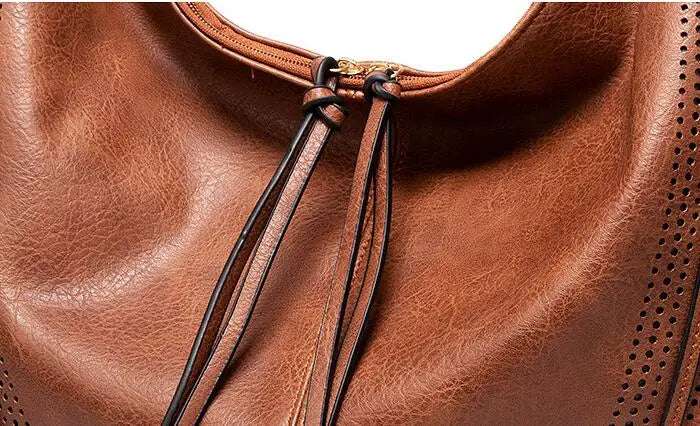 Selvina – Classic Soft Leather Hobo Bag for Women