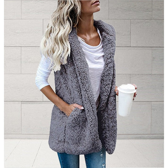 Araceli – Sleeveless Sherpa Vest for Women