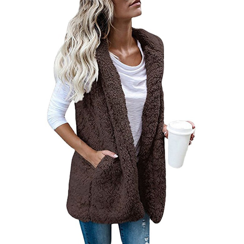 Araceli – Sleeveless Sherpa Vest for Women