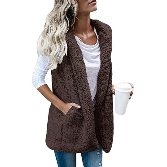 Araceli – Sleeveless Sherpa Vest for Women